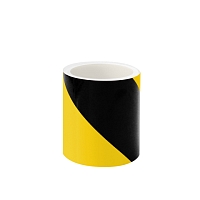 Standardní reflexní výstražná páska, levá, černá/žlutá, 10 cm × 25 m